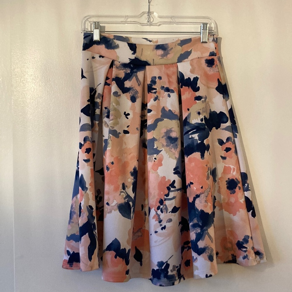 See You Monday floral skater skirt